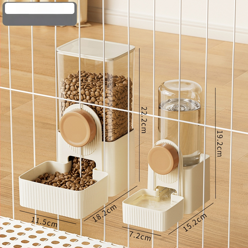 Πλαστικός αυτόματος ταϊστής και διανομέας νερού για κλουβί με κρέμασμα, κατάλληλος για όλα τα κατοικίδια, μάρκα Craftsman's quality.