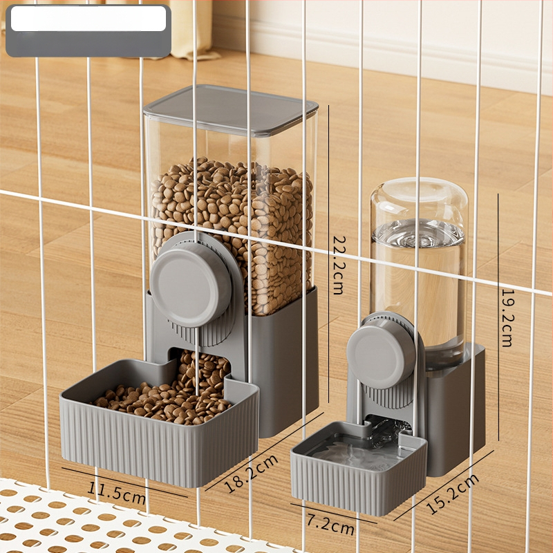 Πλαστικός αυτόματος ταϊστής και διανομέας νερού για κλουβί με κρέμασμα, κατάλληλος για όλα τα κατοικίδια, μάρκα Craftsman's quality.