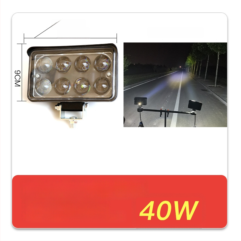 Krovininio automobilio LED prožektorius, įvestis 12–80V, galia 20–160W, IP67, liejimo aliuminio korpusas