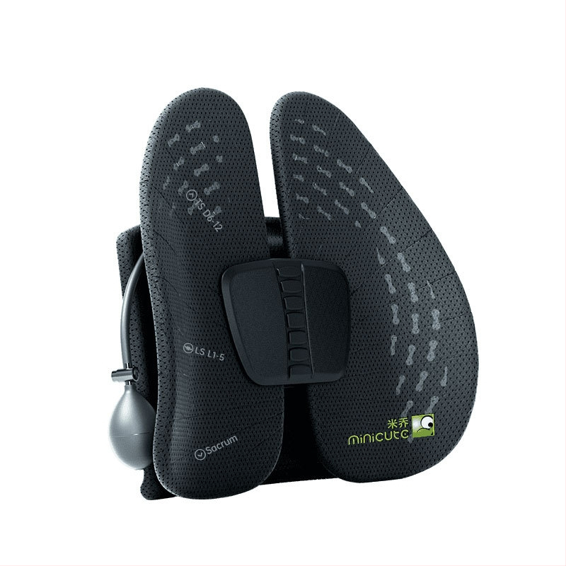 Ergonomiška juosmens pagalvė biuro kėdėlei, ABS medžiaga, logotipo spauda, tinkama ilgam sėdėjimui