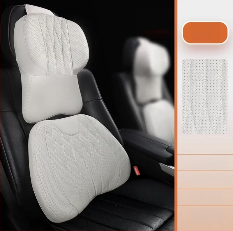 Automašīnas galvas atbalsts ar atmiņas putām, mākslīgā āda, universāla saderība, lietošanai visu gadu, pielāgojama