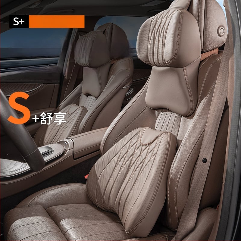 Automašīnas galvas atbalsts ar atmiņas putām, mākslīgā āda, universāla saderība, lietošanai visu gadu, pielāgojama