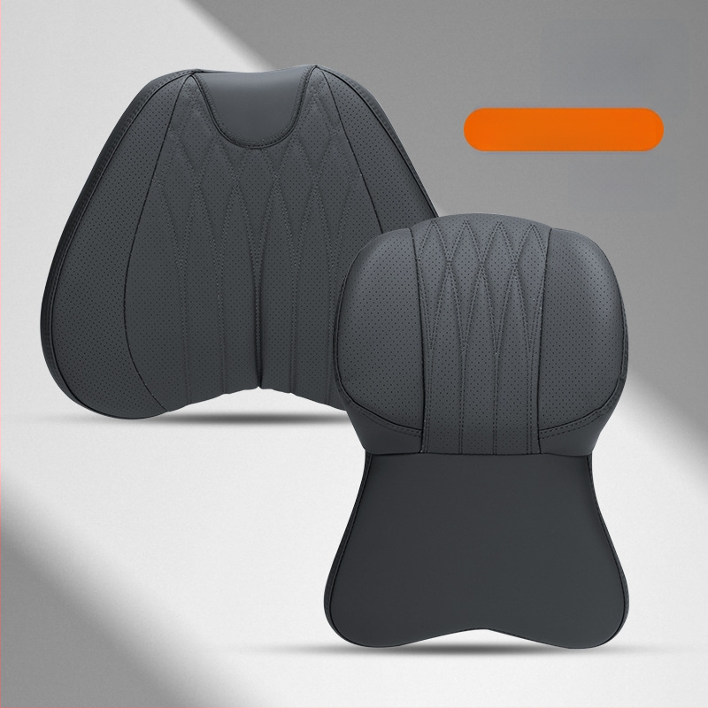 Automašīnas galvas atbalsts ar atmiņas putām, mākslīgā āda, universāla saderība, lietošanai visu gadu, pielāgojama