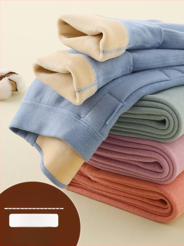 Vaikų šiltos kelnaitės su fliso pamušalu, aukšta juosta, rudens–žiema, unisex, skirta vaikams nuo 8 metų