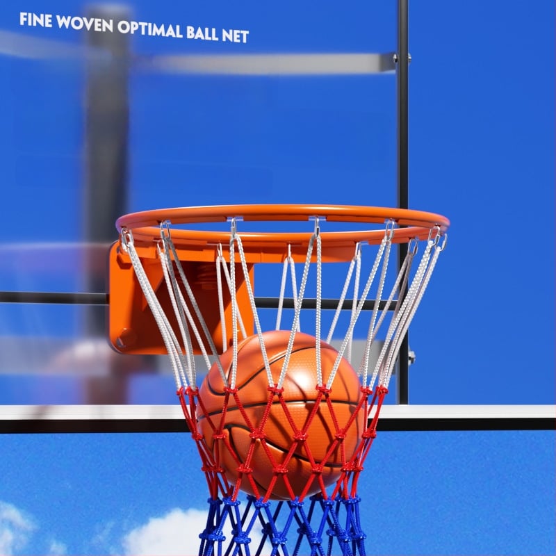 Patobulintas krepšinio tinklas su rėmu skydeliui, profesionaliam žaidimui, svoris 0.8 kg