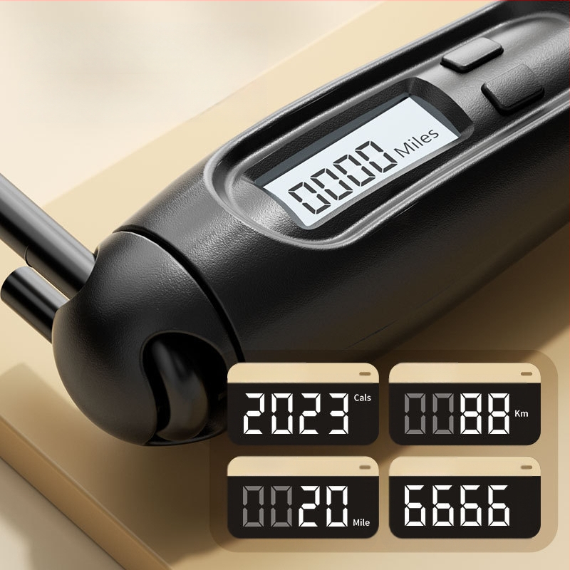 Inteliģenta skrejojo virve ar skaitīšanu pieaugušajiem, divkārša izmantošana, PVC virkne mājas trenēšanai