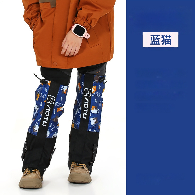 Vaikų nailoniniai blauzdos apsaugos slidinėjimui, atsparūs vandeniui, smėliui, pritaikomi, išoriniai kojų gaubteliai