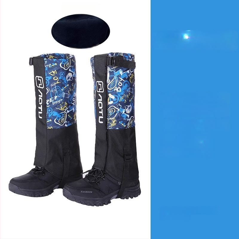 Vaikų nailoniniai blauzdos apsaugos slidinėjimui, atsparūs vandeniui, smėliui, pritaikomi, išoriniai kojų gaubteliai