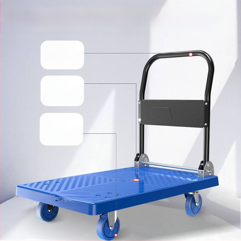 Πολυλειτουργική χειροκίνητη καρότσα με αναδιπλούμενη επίπεδη πλατφόρμα μεταφοράς · χαλκός + ηλεκτροπλατιωμένος λευκόχρυσος χάλυβας · επίστρωση ασημιού · Χειμερινή έκδοση 2022