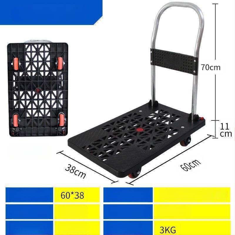 Πολυλειτουργική χειροκίνητη καρότσα με αναδιπλούμενη επίπεδη πλατφόρμα μεταφοράς · χαλκός + ηλεκτροπλατιωμένος λευκόχρυσος χάλυβας · επίστρωση ασημιού · Χειμερινή έκδοση 2022