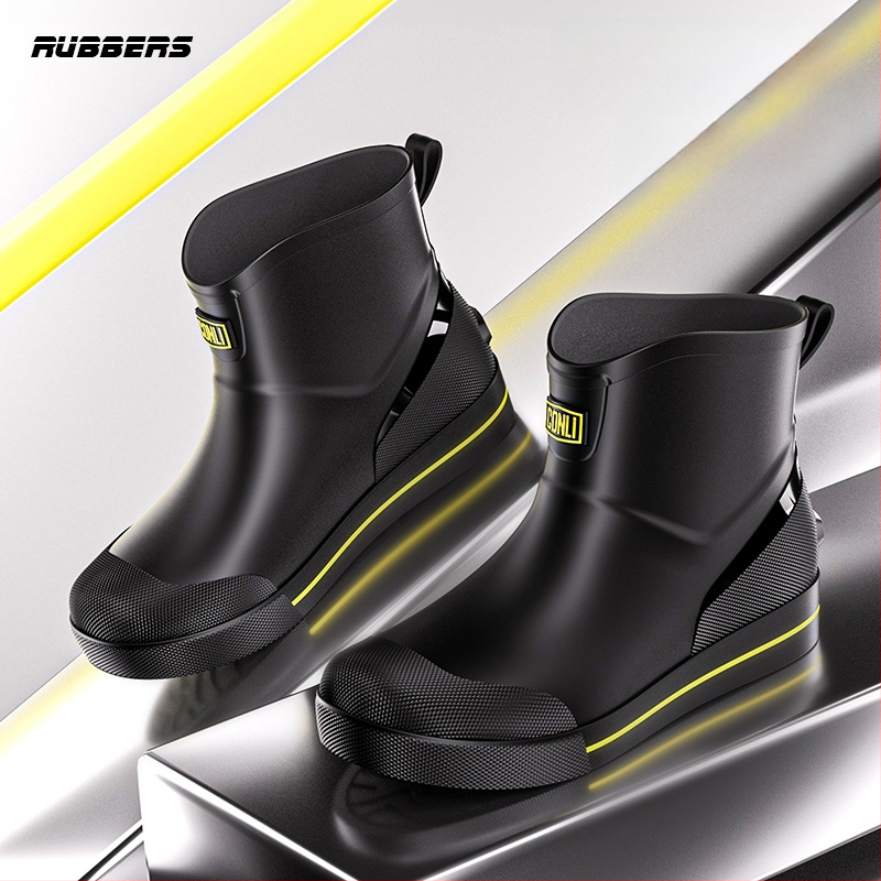 Meeste lühikesed vihmasaapad, veekindlad, libisemiskindlad, kulumiskindlad, sobivad kõigile aastaaegadele