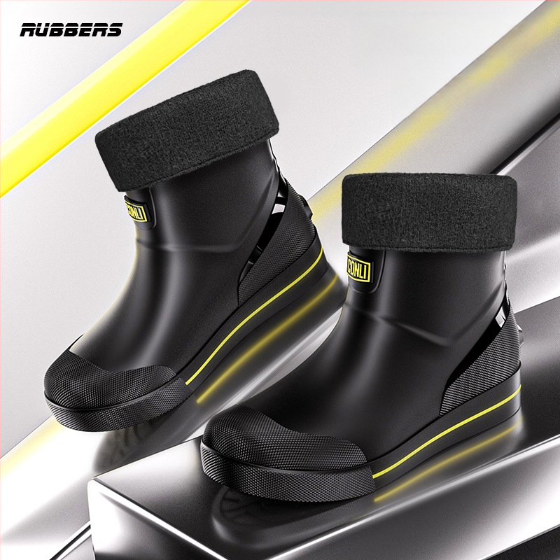 Meeste lühikesed vihmasaapad, veekindlad, libisemiskindlad, kulumiskindlad, sobivad kõigile aastaaegadele