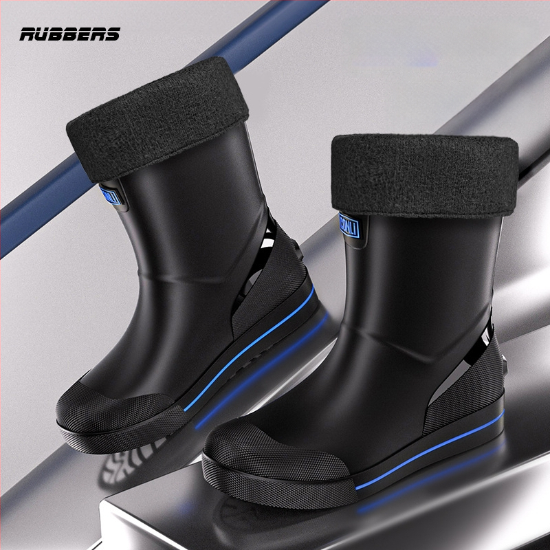 Meeste lühikesed vihmasaapad, veekindlad, libisemiskindlad, kulumiskindlad, sobivad kõigile aastaaegadele