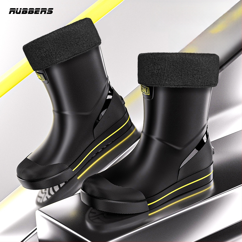 Meeste lühikesed vihmasaapad, veekindlad, libisemiskindlad, kulumiskindlad, sobivad kõigile aastaaegadele