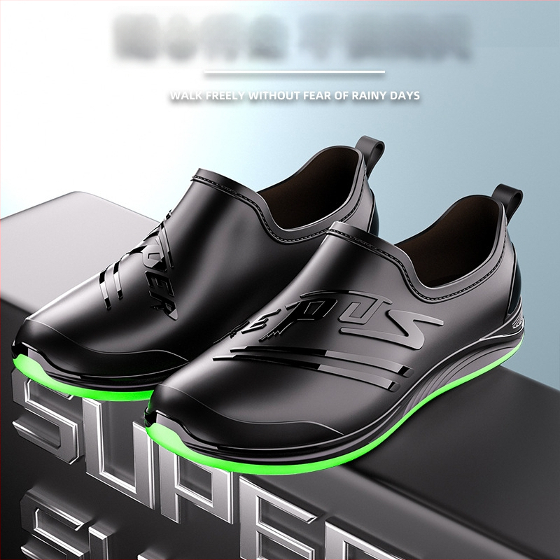 Meeste lühikesed vihmasaapad, veekindlad, libisemiskindlad, kulumiskindlad, sobivad kõigile aastaaegadele