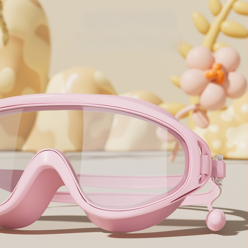 Παιδικά γυαλιά κολύμβησης με σκουφάκι, σετ από τρία τεμάχια, φακοί PC, αντιθαμβωτικά, αδιάβροχα, υψηλή ευκρίνεια
