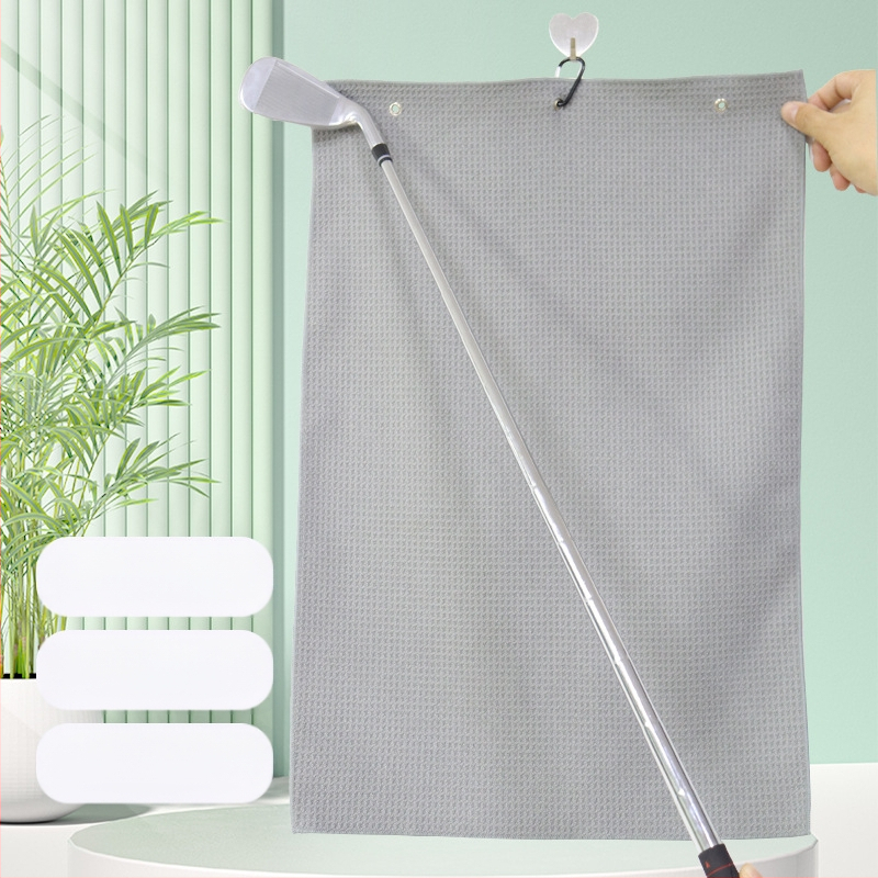 Golfo rankšluostis iš mikropluošto su vafliniu raštu, 260 g, paprastas audinys, logotipas spausdintas.