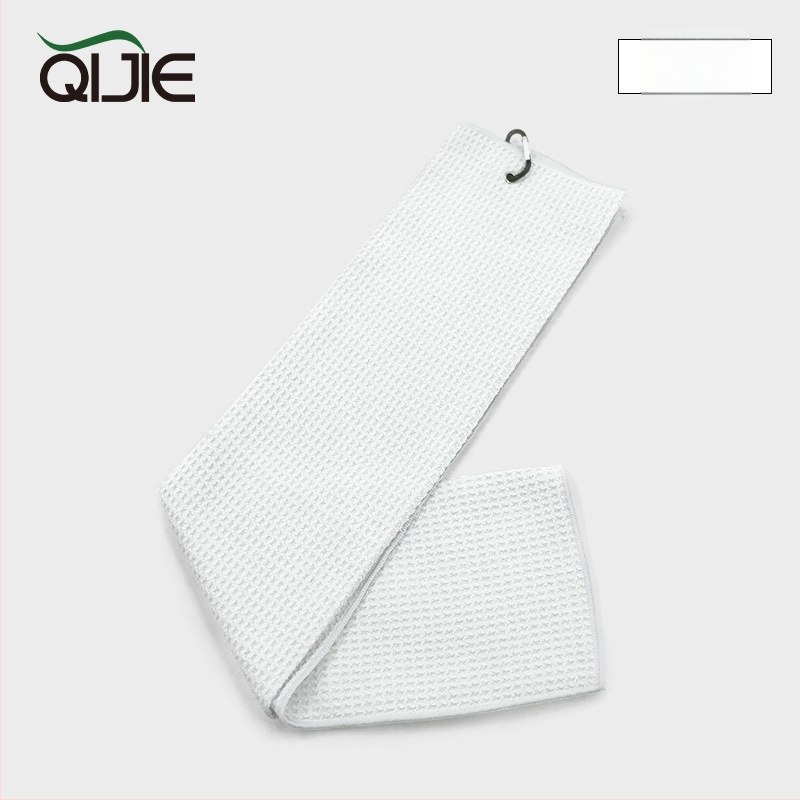 Golfo rankšluostis iš mikropluošto su vafliniu raštu, 260 g, paprastas audinys, logotipas spausdintas.