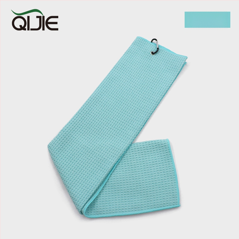 Golfo rankšluostis iš mikropluošto su vafliniu raštu, 260 g, paprastas audinys, logotipas spausdintas.