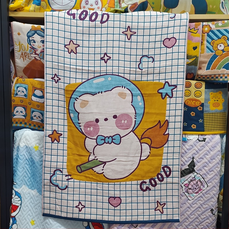 Zihao YZ fürdőlepedő, háromrétegű gyapot géz törölköző, felnőtteknek és gyerekeknek, 320 g, 32 szál, Jacquard varrat