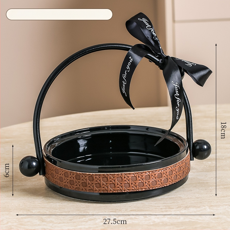 Чиния за плодове от порцелан, Happy bar, скандинавски стил, прост стил, първокласно качество