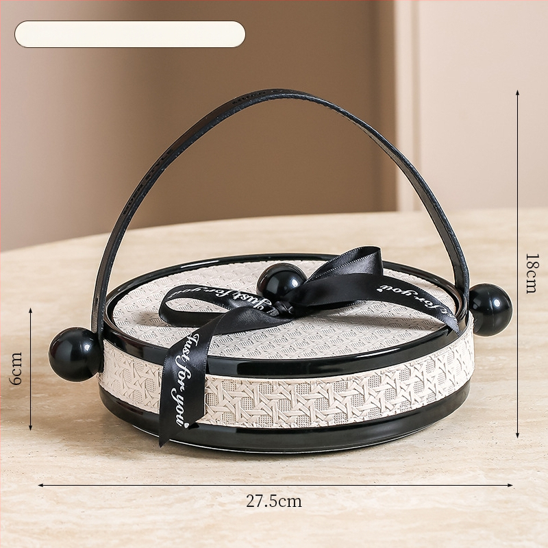 Чиния за плодове от порцелан, Happy bar, скандинавски стил, прост стил, първокласно качество