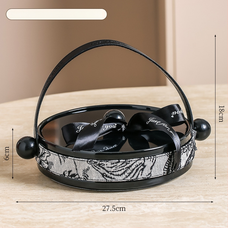 Чиния за плодове от порцелан, Happy bar, скандинавски стил, прост стил, първокласно качество