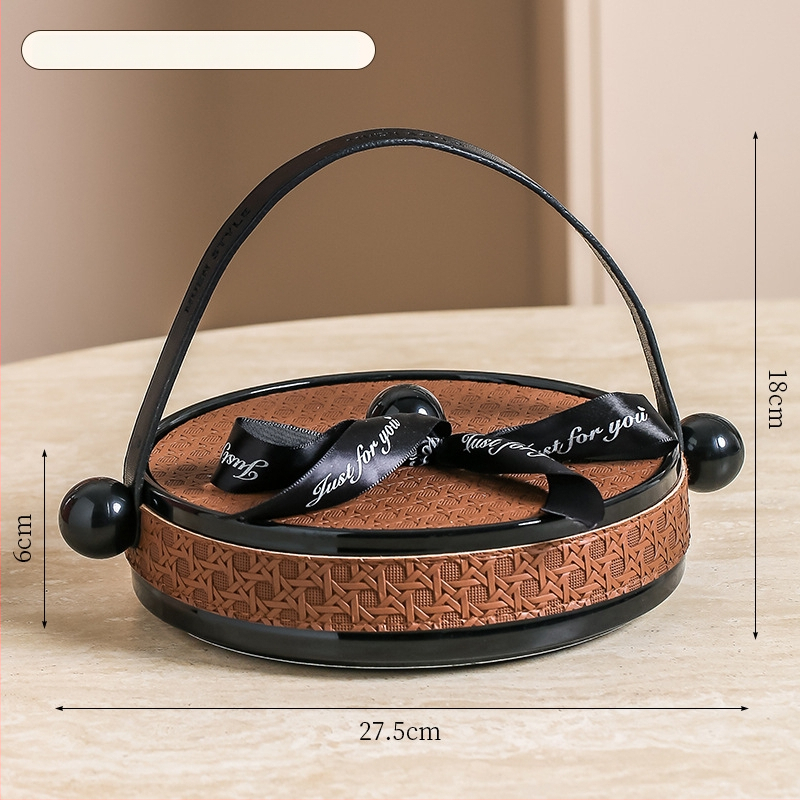 Чиния за плодове от порцелан, Happy bar, скандинавски стил, прост стил, първокласно качество