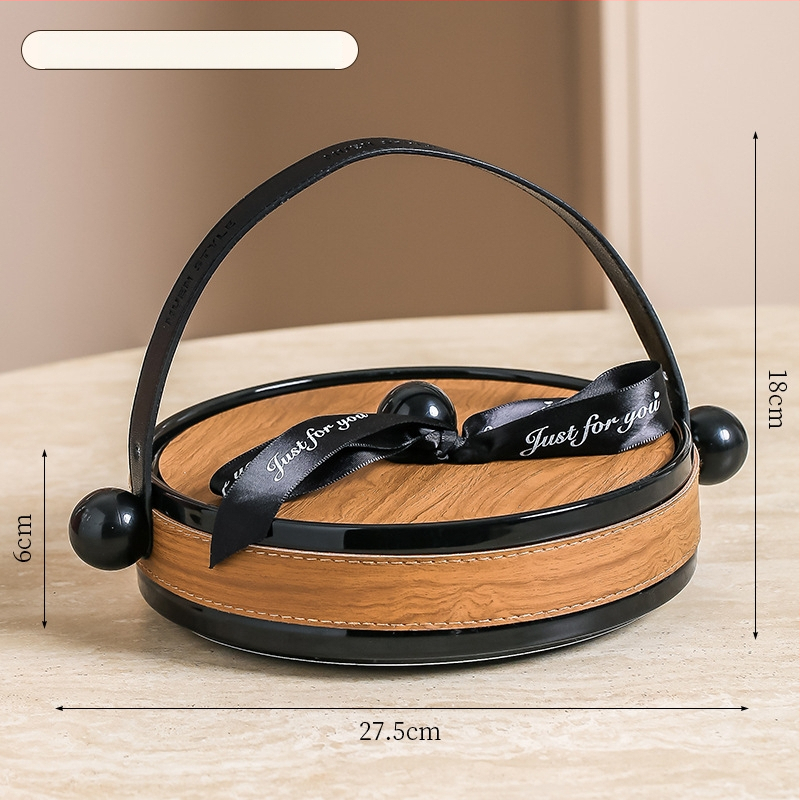 Чиния за плодове от порцелан, Happy bar, скандинавски стил, прост стил, първокласно качество