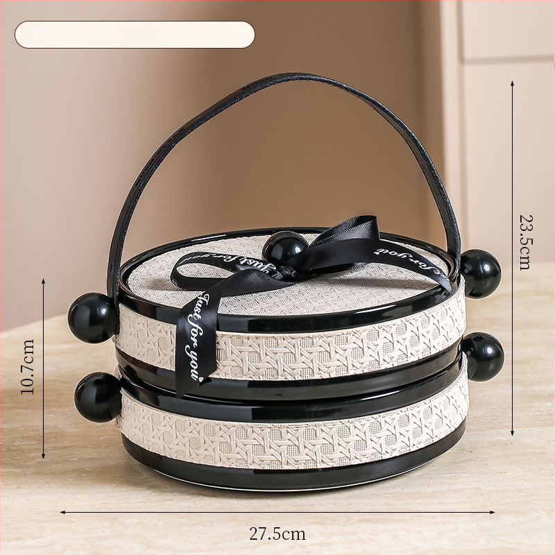 Чиния за плодове от порцелан, Happy bar, скандинавски стил, прост стил, първокласно качество