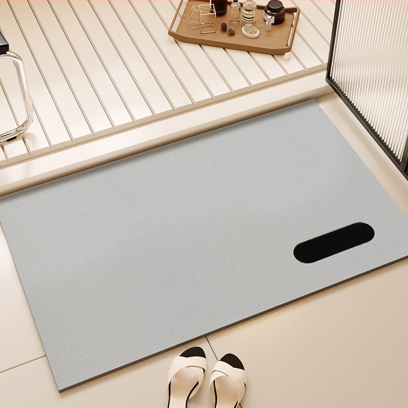 Килим за баня, diatom mud материал, квадратна форма, геометричен модел, модерен минимализъм, с възможност за персонализация