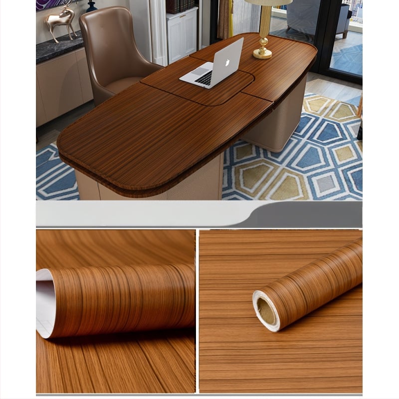 PVC стенен стикер - дървесен модел, водоустойчив, самозалепващ, вход