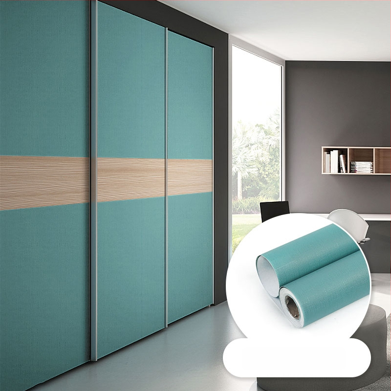 PVC фолио за обновяване на кухненски шкафове и врати — самозалепващ стенен стикер, 1 бр., водоустойчив, стил прост и модерен