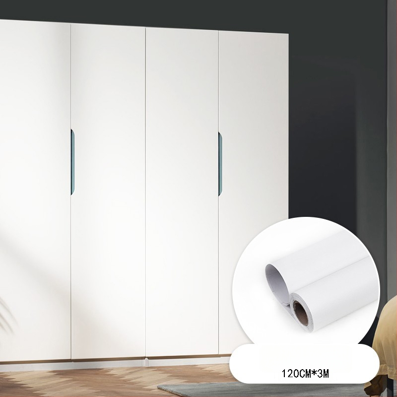 PVC фолио за обновяване на кухненски шкафове и врати — самозалепващ стенен стикер, 1 бр., водоустойчив, стил прост и модерен