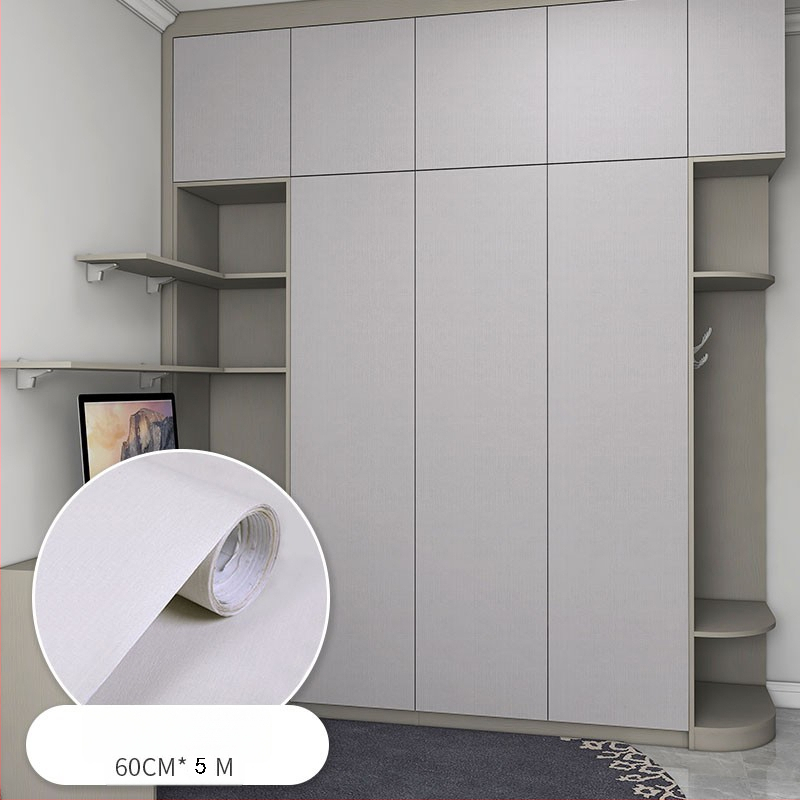 PVC фолио за обновяване на кухненски шкафове и врати — самозалепващ стенен стикер, 1 бр., водоустойчив, стил прост и модерен