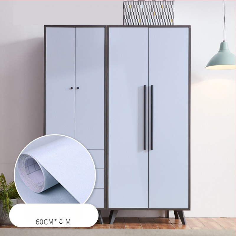 PVC фолио за обновяване на кухненски шкафове и врати — самозалепващ стенен стикер, 1 бр., водоустойчив, стил прост и модерен