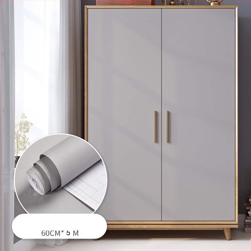 PVC фолио за обновяване на кухненски шкафове и врати — самозалепващ стенен стикер, 1 бр., водоустойчив, стил прост и модерен