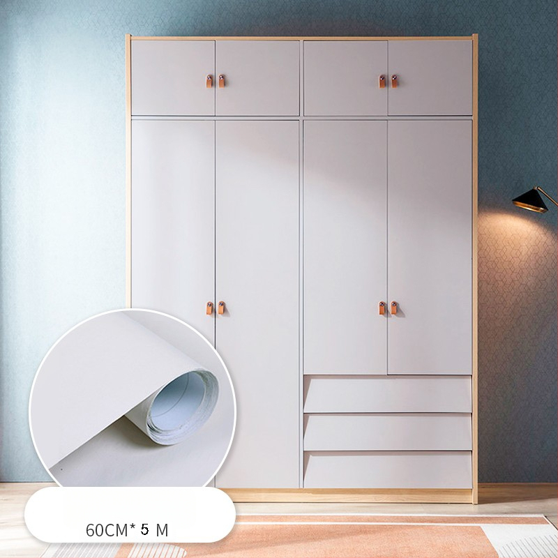 PVC фолио за обновяване на кухненски шкафове и врати — самозалепващ стенен стикер, 1 бр., водоустойчив, стил прост и модерен