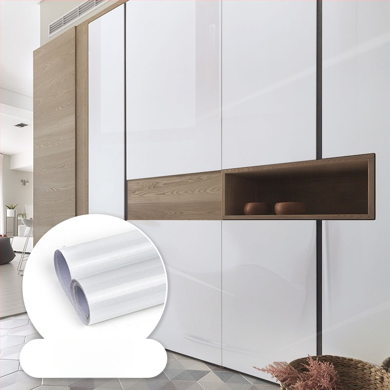 PVC фолио за обновяване на кухненски шкафове и врати — самозалепващ стенен стикер, 1 бр., водоустойчив, стил прост и модерен