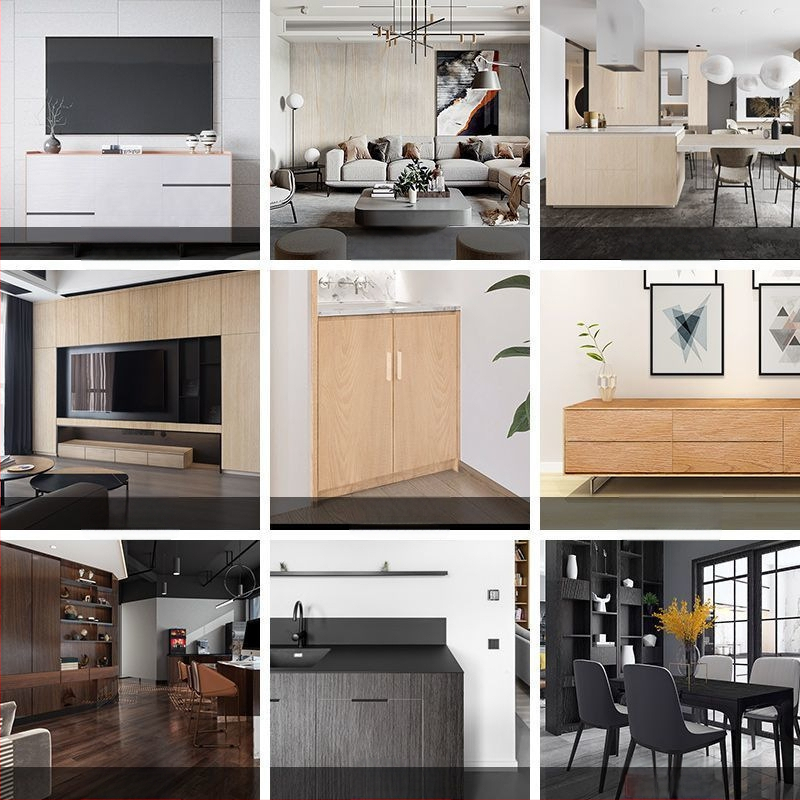 Стенен стикер PVC — имитация дървесен модел, водоустойчив декоративен, 1 бр., за хол, спалня, кабинет, ресторант