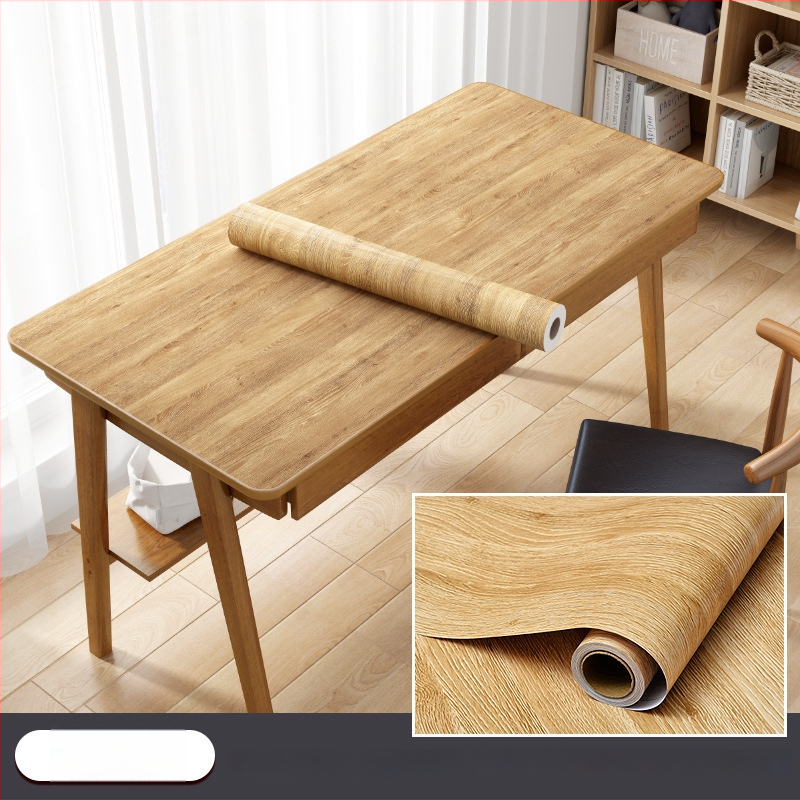 Стенен стикер PVC — имитация дървесен модел, водоустойчив декоративен, 1 бр., за хол, спалня, кабинет, ресторант