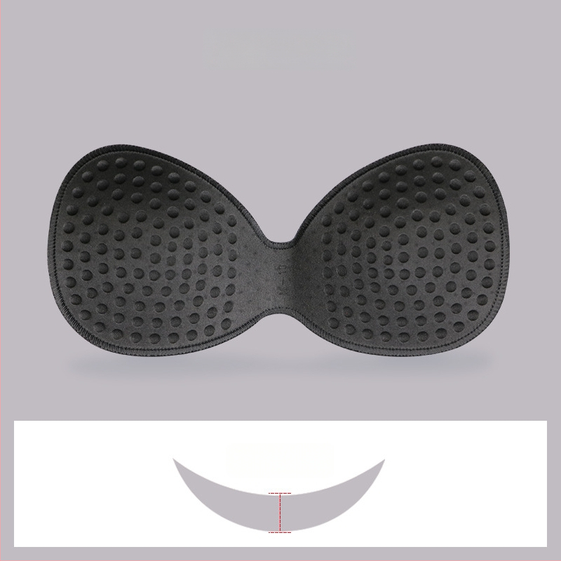 Гъбена едночастова подплата за спортен сутиен — безшевна, дебелееща, дишаща, подчертава формата на бюста