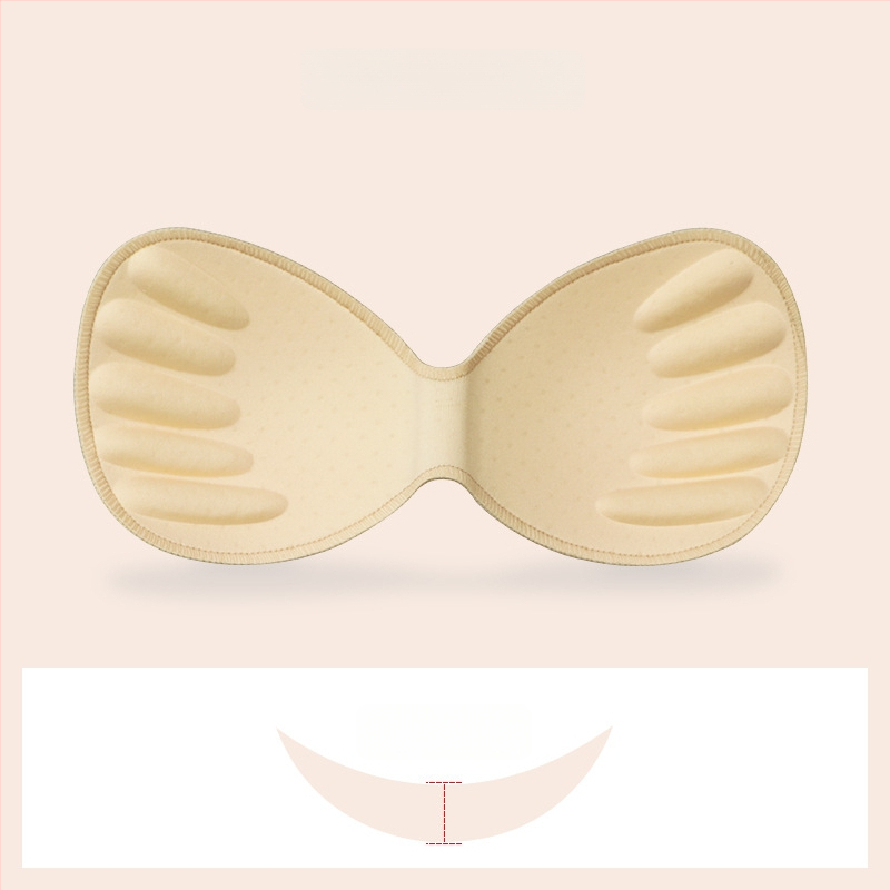 Гъбена едночастова подплата за спортен сутиен — безшевна, дебелееща, дишаща, подчертава формата на бюста