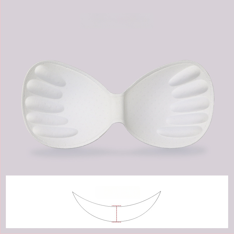 Гъбена едночастова подплата за спортен сутиен — безшевна, дебелееща, дишаща, подчертава формата на бюста