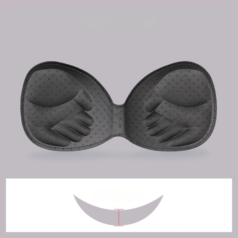 Гъбена едночастова подплата за спортен сутиен — безшевна, дебелееща, дишаща, подчертава формата на бюста