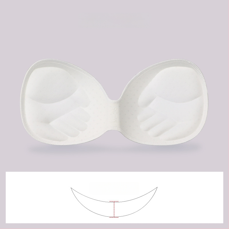 Гъбена едночастова подплата за спортен сутиен — безшевна, дебелееща, дишаща, подчертава формата на бюста