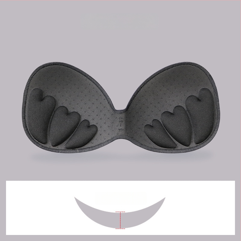 Гъбена едночастова подплата за спортен сутиен — безшевна, дебелееща, дишаща, подчертава формата на бюста