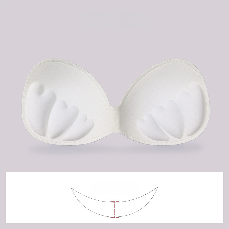 Гъбена едночастова подплата за спортен сутиен — безшевна, дебелееща, дишаща, подчертава формата на бюста