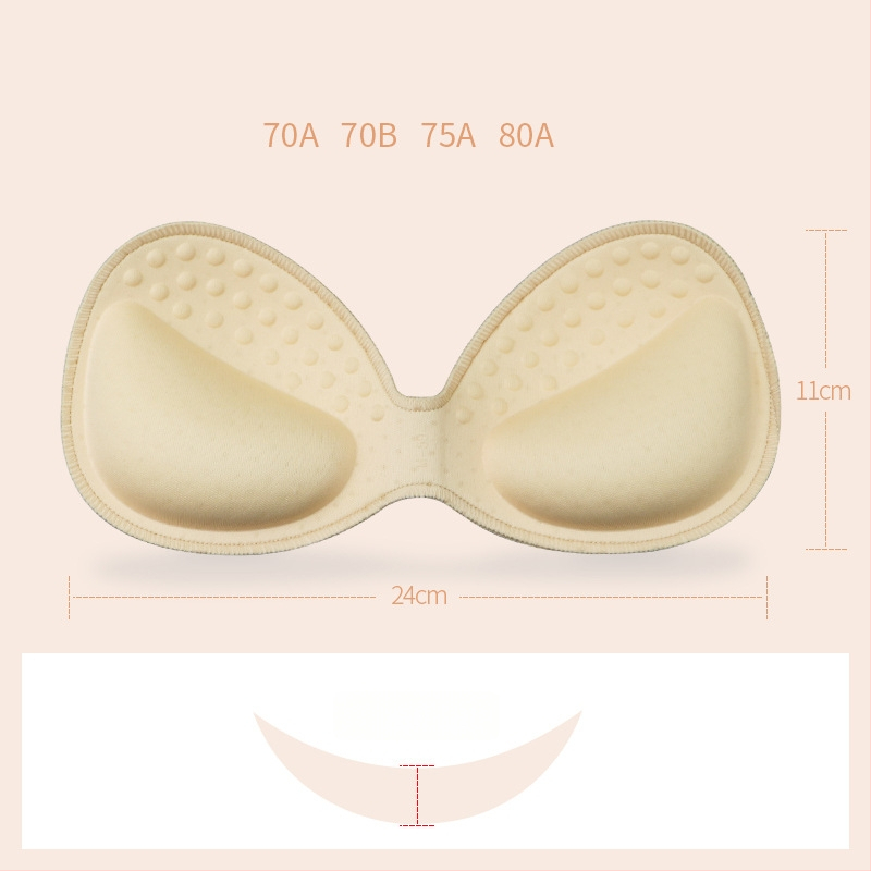 Гъбена едночастова подплата за спортен сутиен — безшевна, дебелееща, дишаща, подчертава формата на бюста