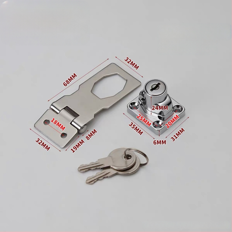 Pin tipo durų užraktas iš nerūdijančio plieno, užrakinimo plokštė, paviršinis montavimas, šiuolaikinis minimalistinis stilius